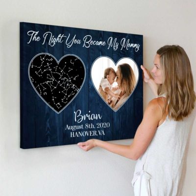 Benicee Shop 17 the night you became my mommy custom star map print mothers day star map first time mom gift personalized gifts for new moms