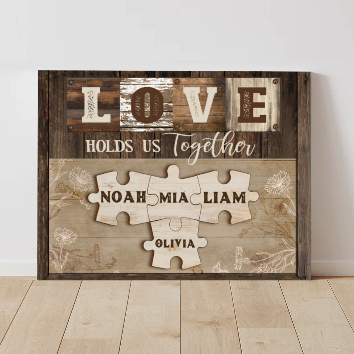 Personalized Family Canvas Wall Art, Personalized Family Wall Art With