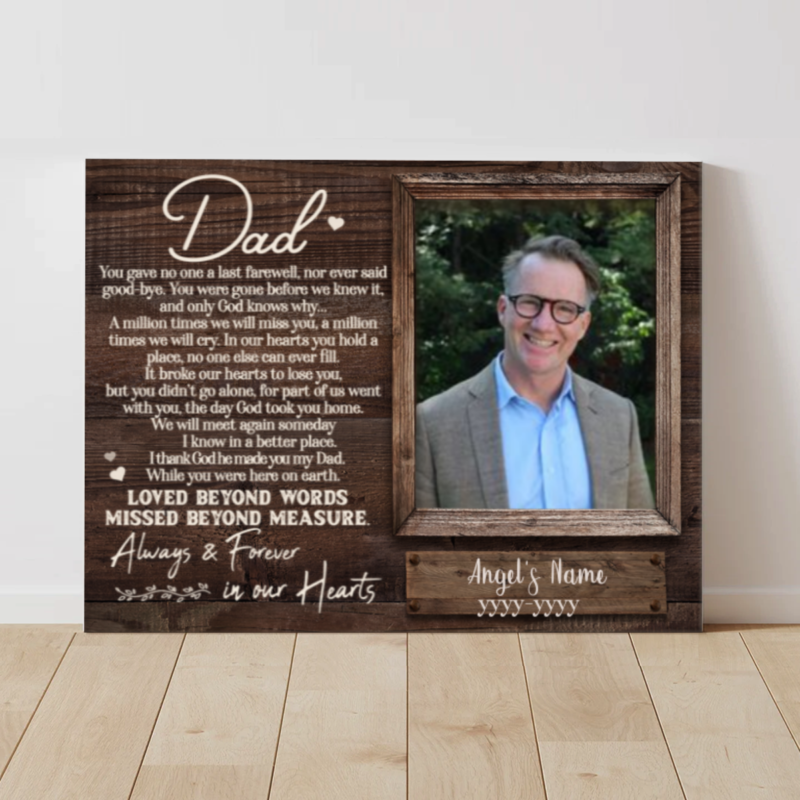 Personalized Photo Gift For Loss Of Father