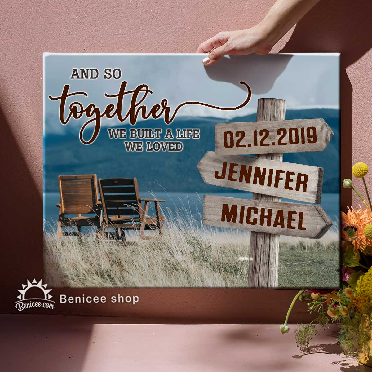 Custom Personalized Old Couple Canvas - Best Gift For Couple - I Choose You main image 1