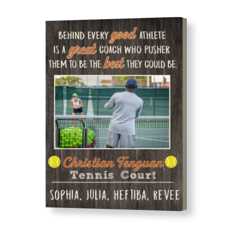 Custom Printable Gift For Tennis Coach