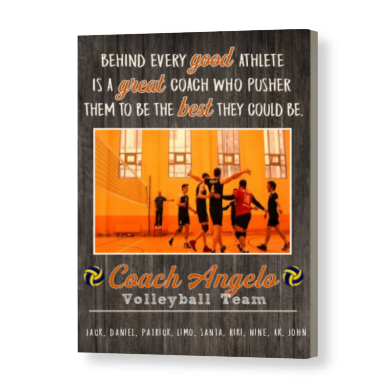 Custom Volleyball Coach Photo Gift Frame