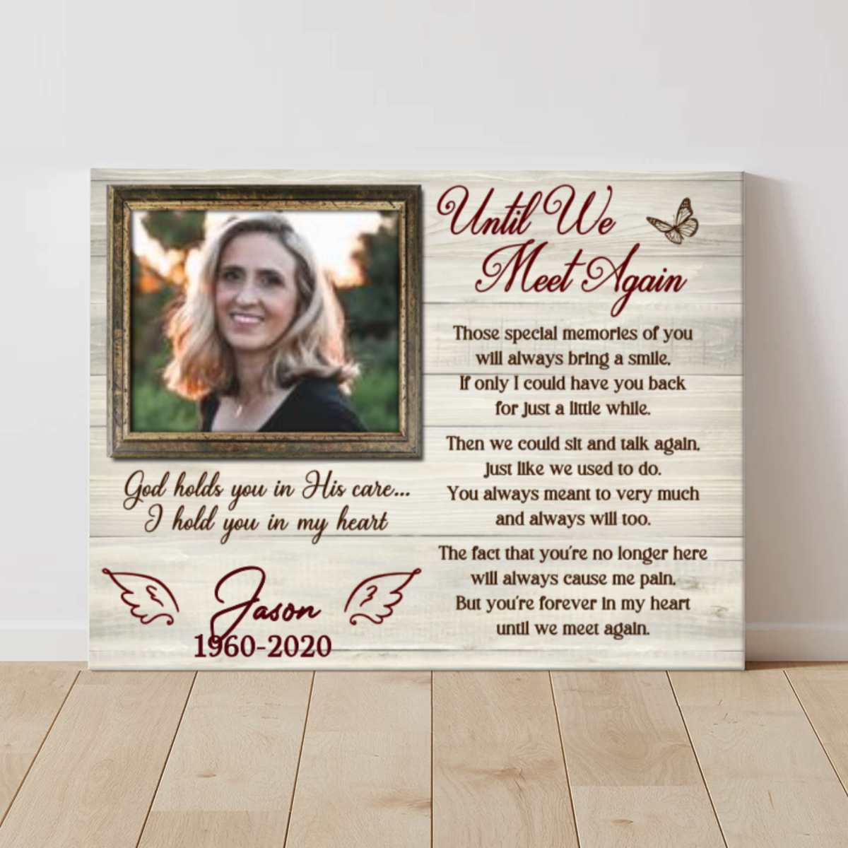 Personalized Memorial Gifts For Loss Canvas, Until We Meet Again Frame