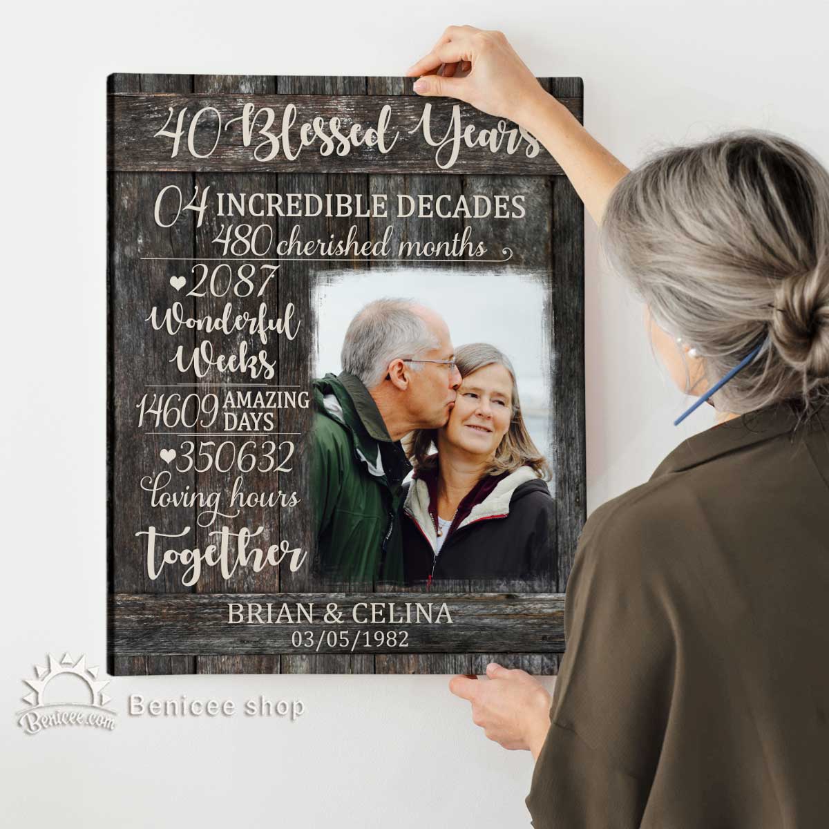 40th Anniversary Gifts, 40th Wedding Anniversary Gift, 40 Blessed Years