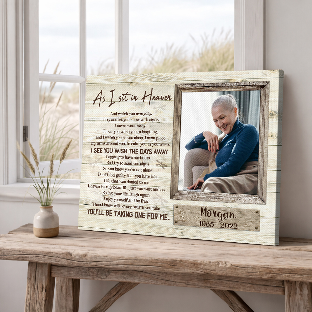 Personalized Memorial Photo Canvas, Custom In Memory of Loved One Gift, Sympathy Wall Art, Remembrance Tribute for Grieving Families 2 Personalized Memorial Photo Canvas, Custom In Memory of Loved One Gift, Sympathy Wall Art, Remembrance Tribute for Grieving Families