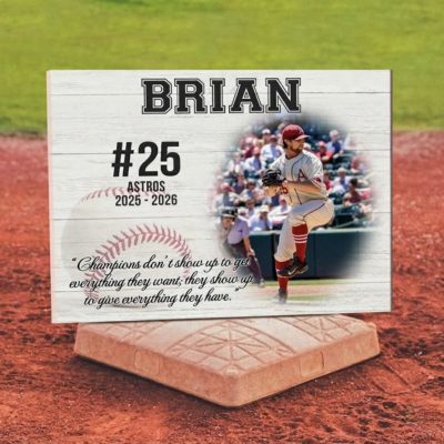 Baseball Personalized Photo Canvas - Custom Baseball Player Team Gift – Baseball Senior Gift - End of Season Gift for Baseball Players