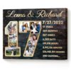 Personalized 17th Anniversary Photo Collage Canvas Anniversary Gift For 17 Years 17th Wedding Anniversary Gifts 3