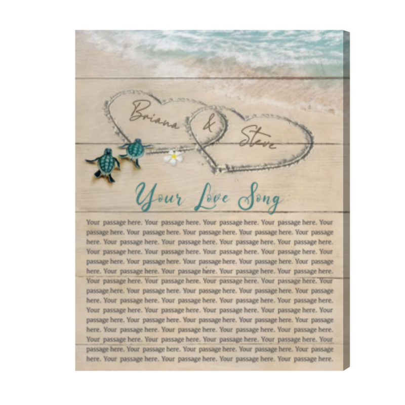 Personalized Song Lyric Canvas Print, Wedding Song Gifts, Custom First Dance Lyrics, Valentines Presents For Girlfriend
