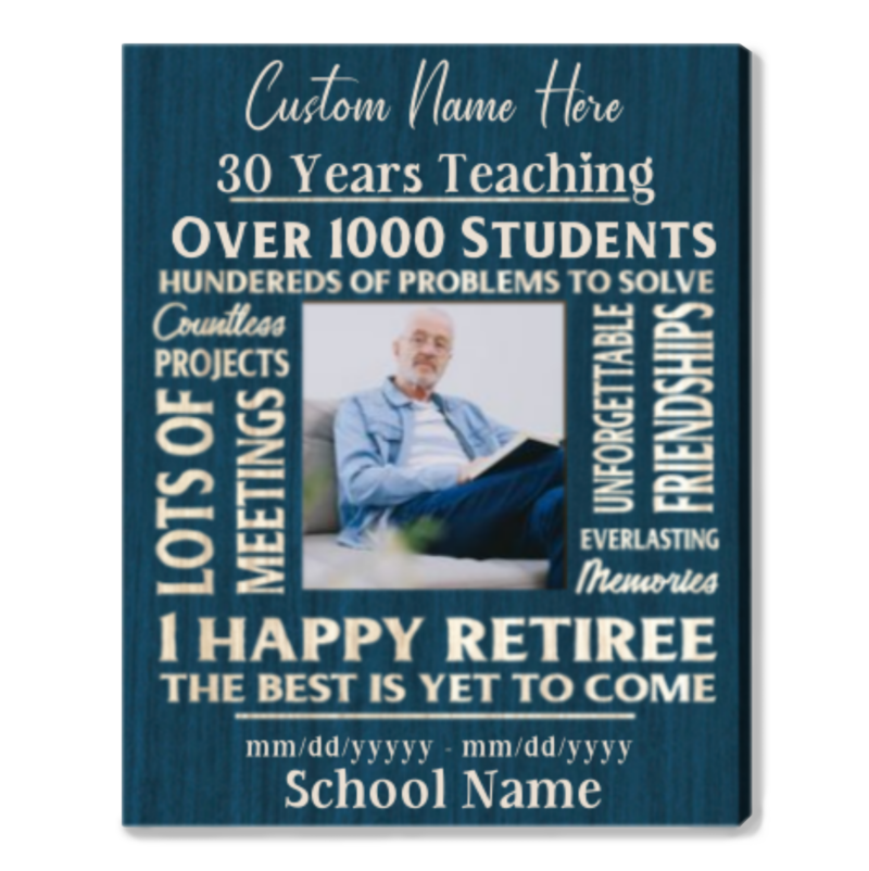 Personalized Teacher Retirement Gifts, Best Retirement Gifts for Man, Retirement Gift Print for teacher