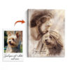 Pet Memorial Wall Art Canvas Jesus God Hug a Dog Top 3 1