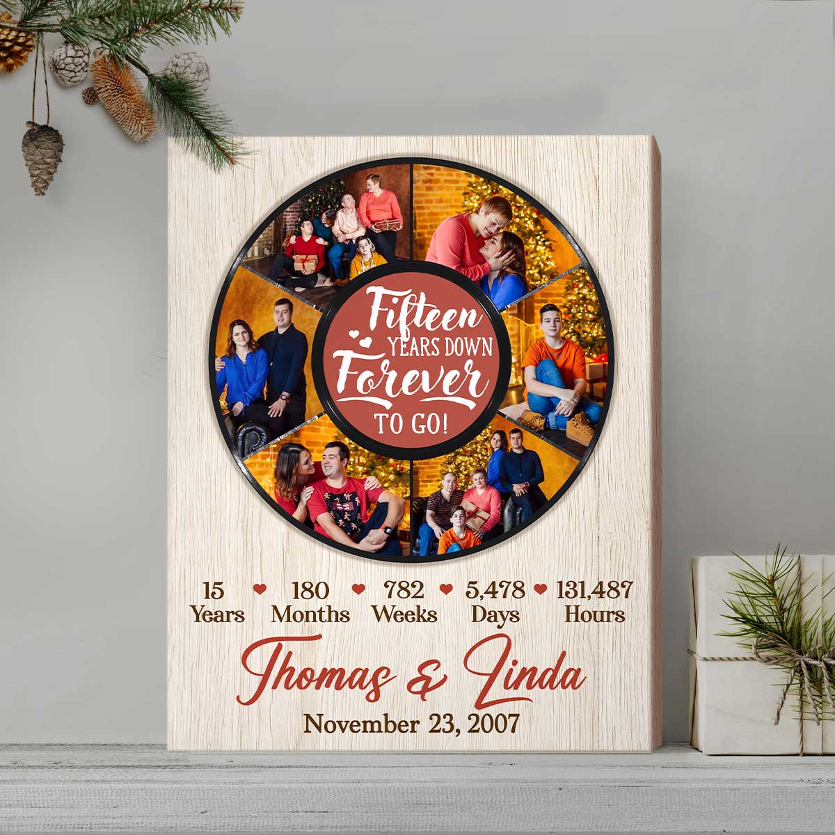 Personalized 15th Anniversary Gift, 15 Years Anniversary Gift For