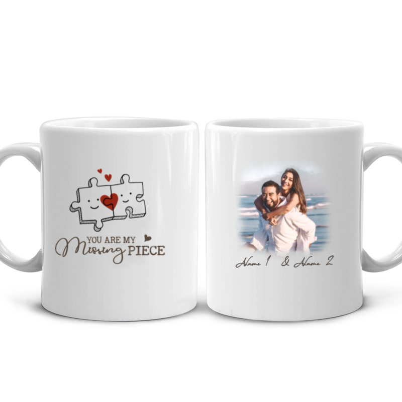 Best Valentines Gifts For Her, Unique Gift For A Girlfriend, Wife We Fit Together Coffee Mugs, Valentines Mug
