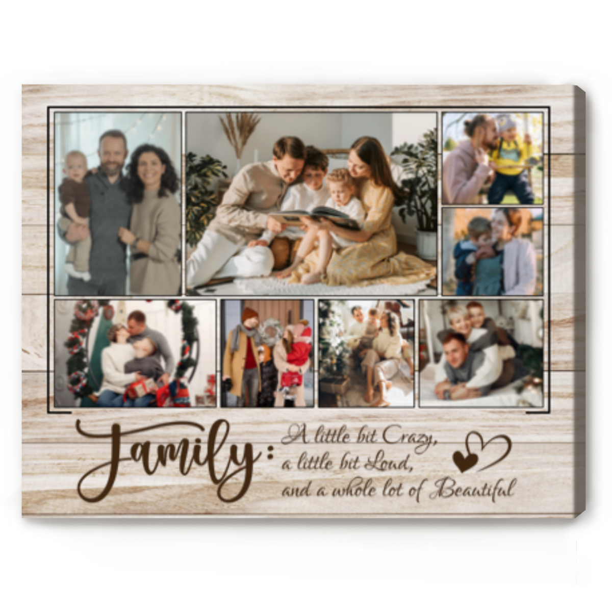 Personalized Family Photo Collage Wall Art, Photo Gifts For The Whole ...