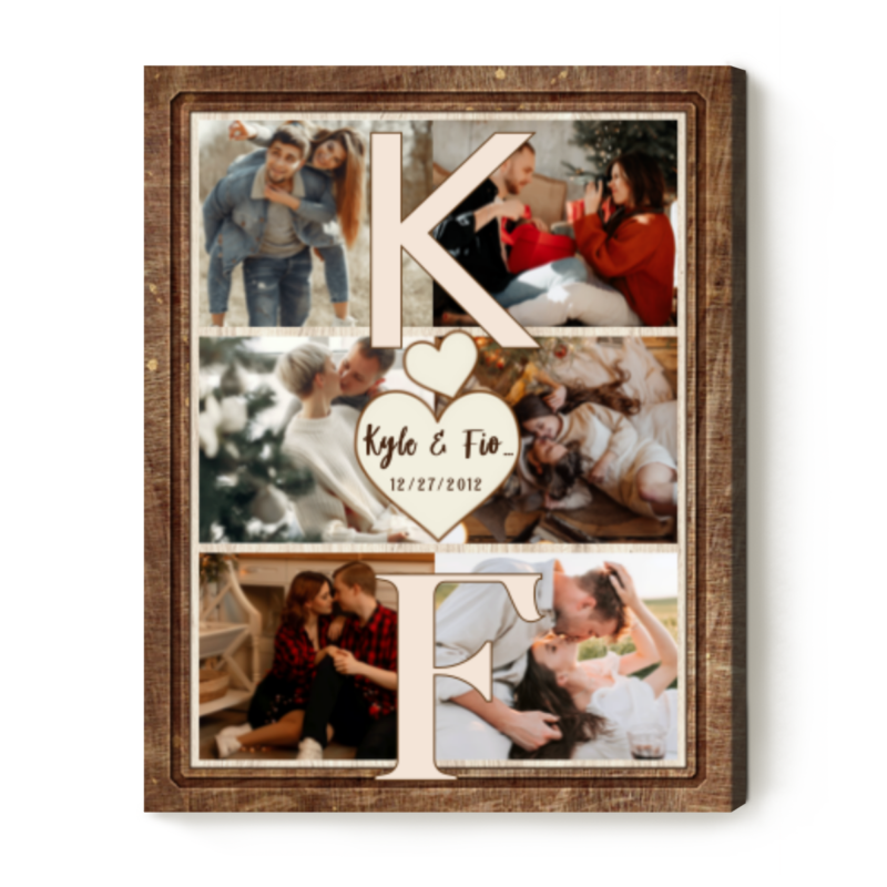 Personalized Couple Wall Art, Anniversary Gift For Husband, Memorable Gift For Partner, Valentines Gift