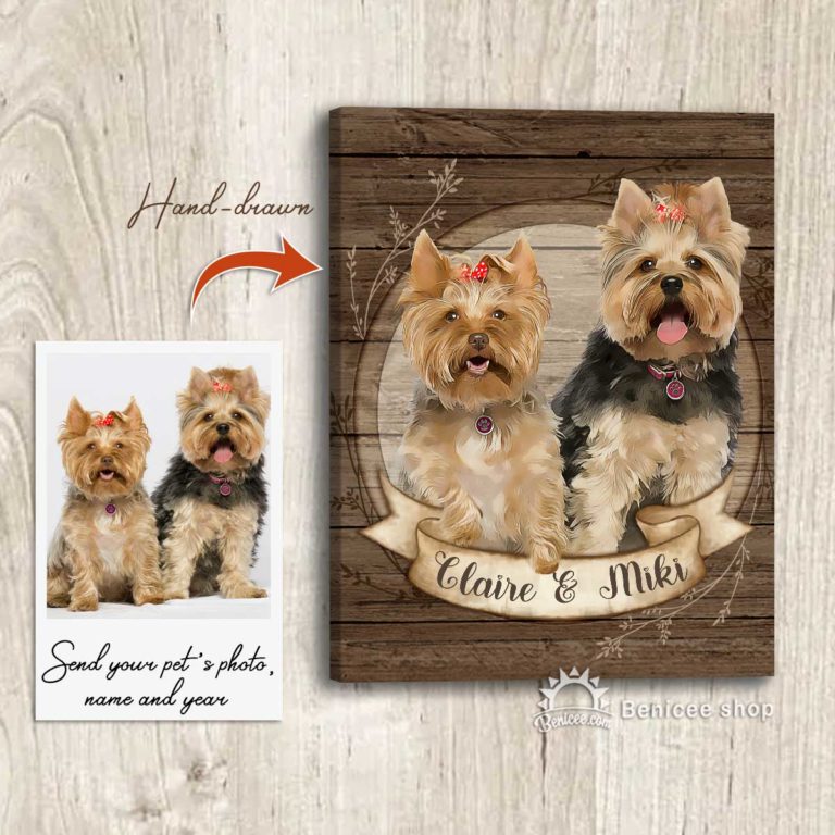 Pet Pictures On Canvas, Custom Pet Portrait Canvas Best Personalized