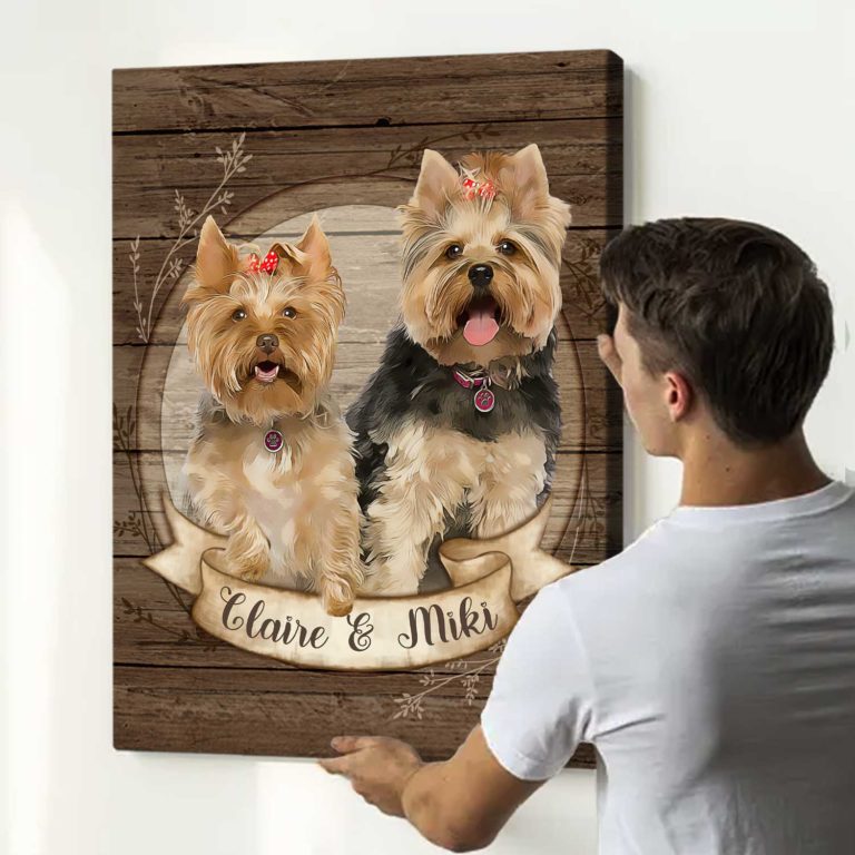 Pet Pictures On Canvas, Custom Pet Portrait Canvas Best Personalized