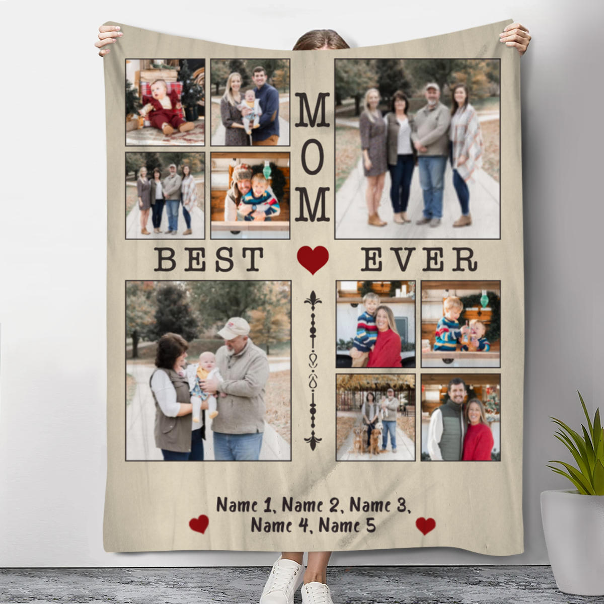 Personalized Blanket For Mom, Mothers Day Blanket, Best Mom Ever Photo