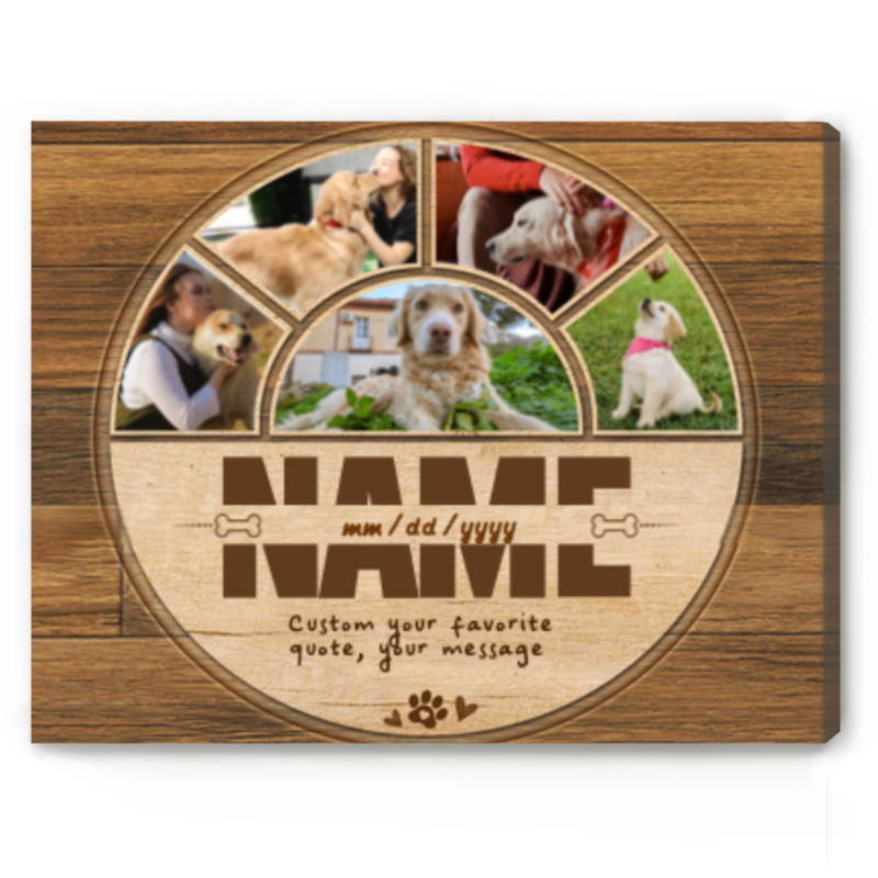 custom pet gift, pet picture collage personalised dog photo frame dog present for christmas