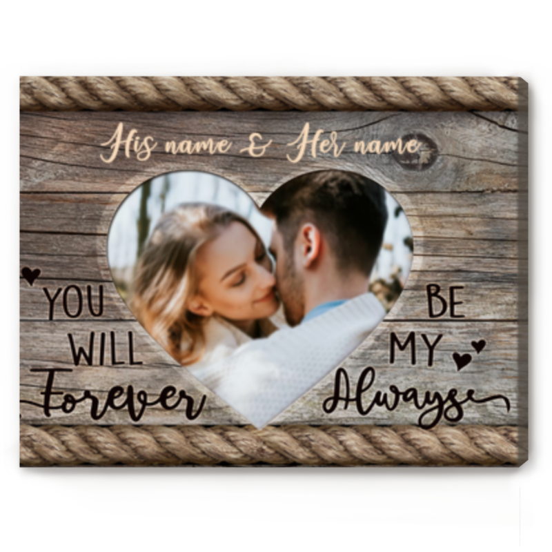 personalized gifts for boyfriend personal valentines gifts for him you will forever be my always picture frame