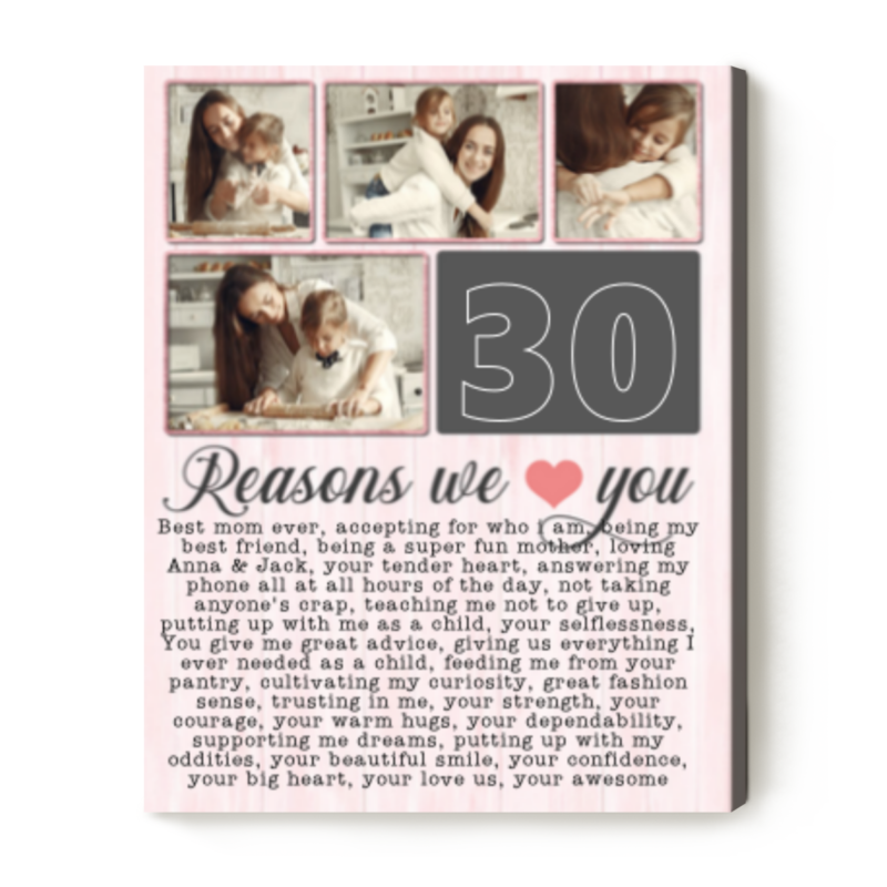 personalized 30th birthday gift for her ideas for 30th birthday gift 30 reasons we love you picture print