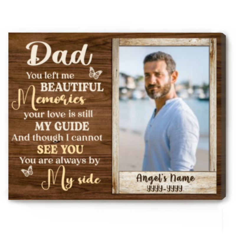 personalized picture gift for loss of dad memorial canvas for dad remembrance gifts for loss of father