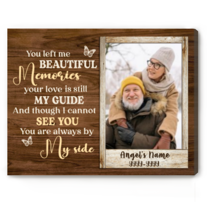 personalized memorial canvas with picture in loving memory custom canvas picture frame for lost loved one