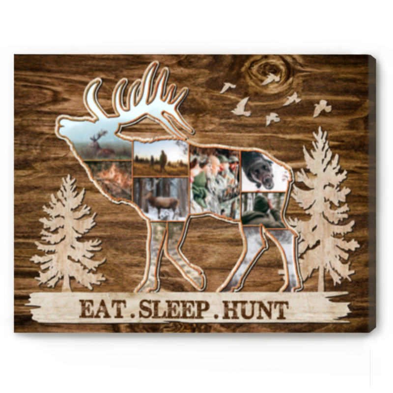 Gifts For Elk Hunters Elk Hunting Photo Collage Canvas Elk Gifts Hunting Personalized Gifts