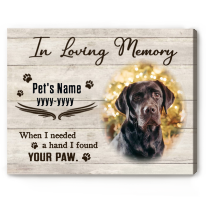 personalized dog memorial gifts with picture remembering pets gift dog memorabilia canvas