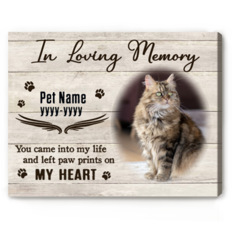 custom loss of cat sympathy gift personalized pet remembrance gifts pet photo canvas art