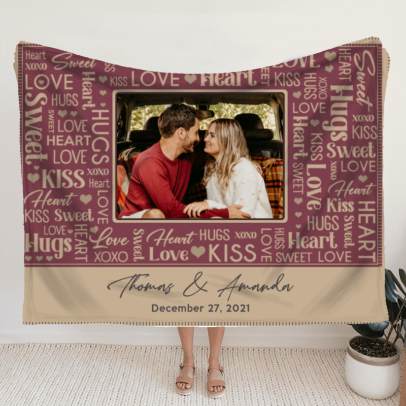 personalized valentine's day gifts for her valentine day blanket blanket for couple with picture