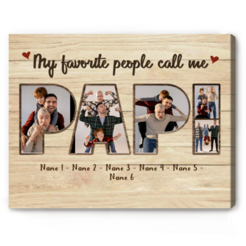 personalised gift for dad papi picture collage best christmas gift for dad papi