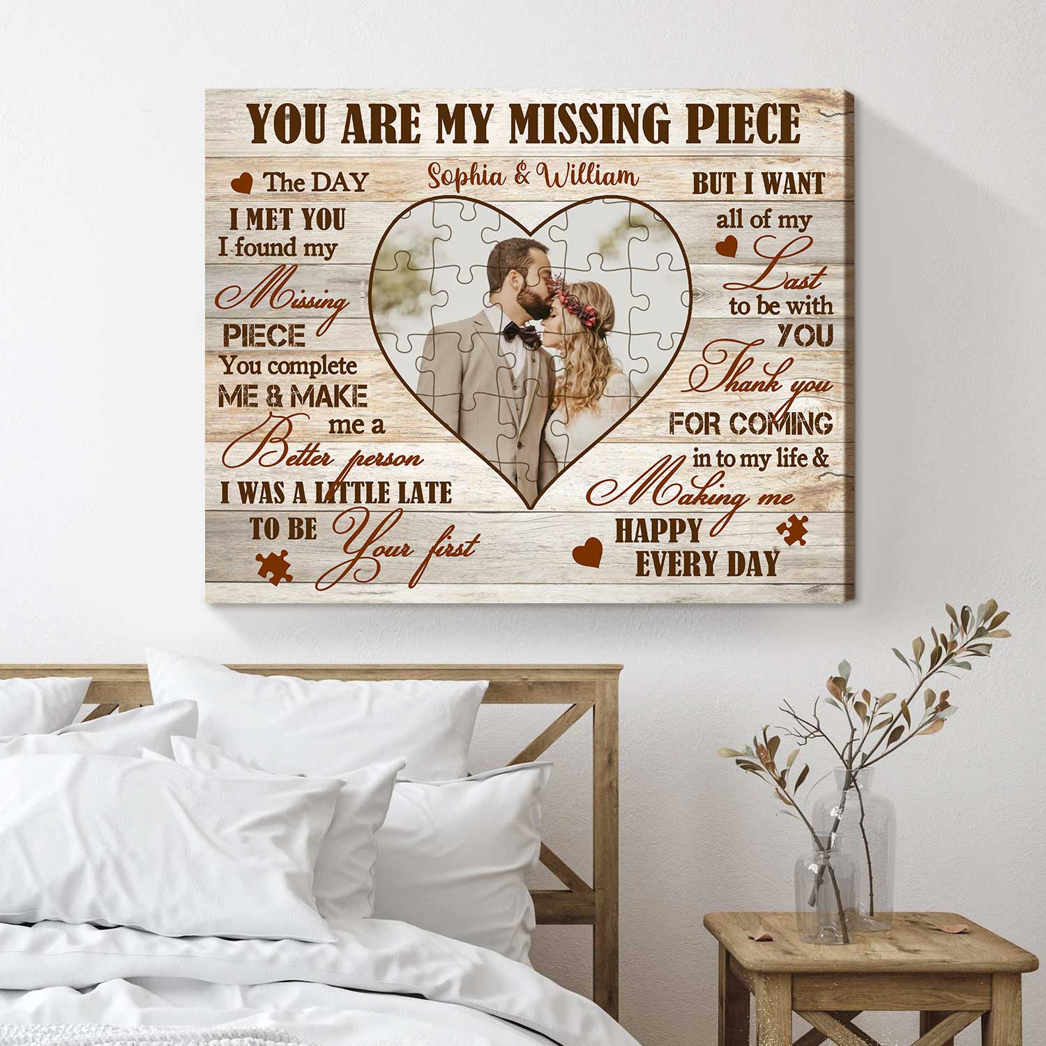 You Are My Missing Piece, Personalized Custom Photo Blanket, Gift For Wife, Husband, Couples/ Gift To Her/ Him, Couple Gift - Canada