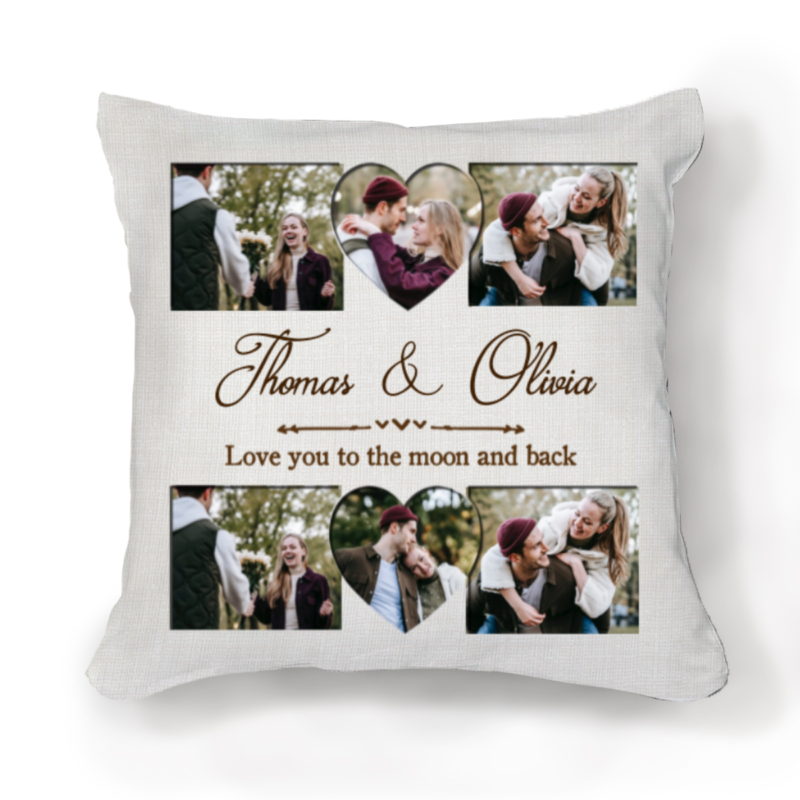 Personalized Pillow Photo Collage For Couple, Valentines Day Pillow, Love Picture For Him, Birthday Gift For Boyfriend