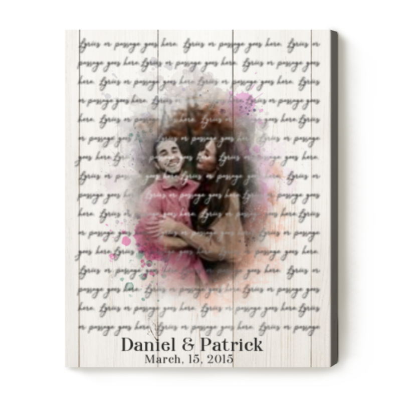 Custom Wedding Song Lyrics With Pictures, First Dance Lyrics Wedding Gift, Anniversary Song Lyrics Art Print, Custom Valentine's Day Gifts