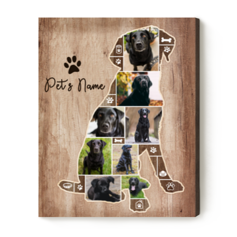 Labrador Retriever Gifts Labrador Dog Photo Collage Canvas Gift for Labrador Lovers Labrador Dog Memorial