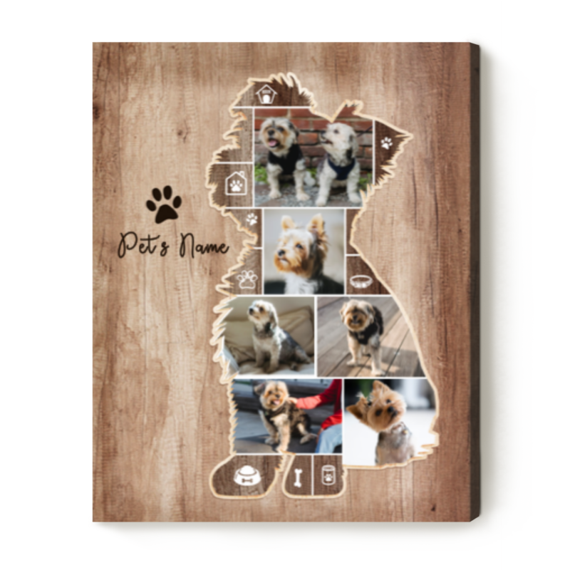 Yorkie Gifts Yorkshire Terrier Dog Photo Collage Print Gifts For Yorkie Lovers