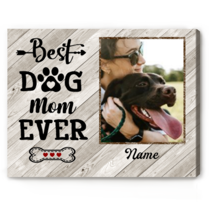 Dog Mom Personalized Gifts, Best Dog Mom Ever Picture Print, Pet Owner Gift, Mothers Day Gift For Dog Mom