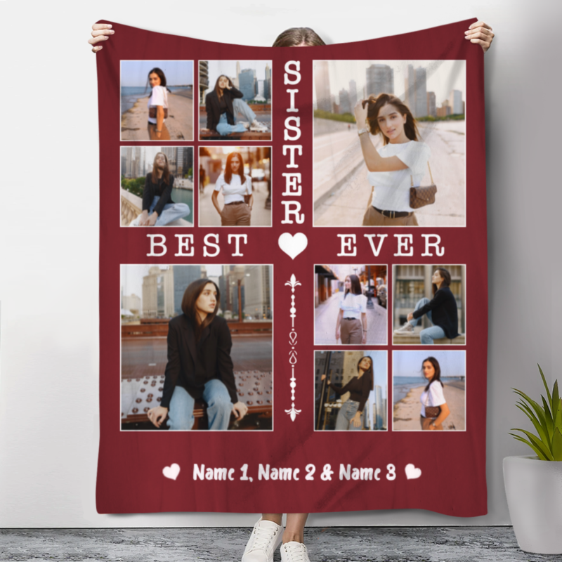 sister personalized gifts mothers day gift for sister sister blankets best sister ever blanket