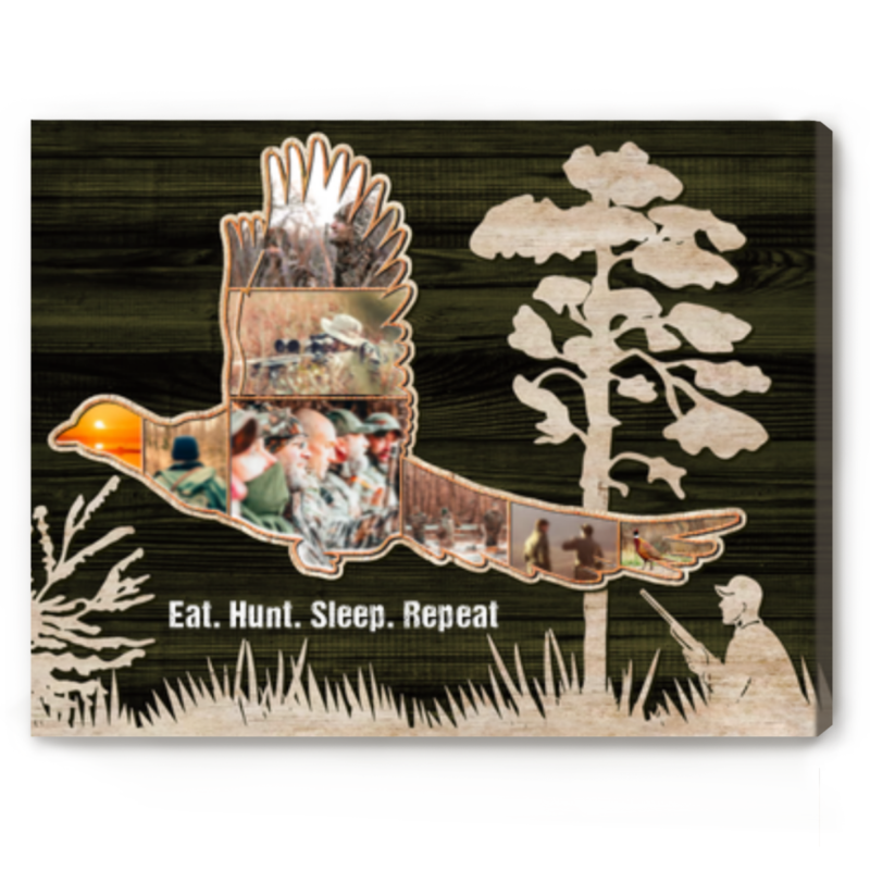 Personalized Hunting Gifts, Pheasant Hunting Photo Canvas, Dad Hunting Gifts, Hunting Gifts For Father's Day