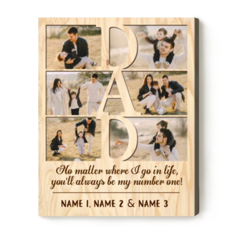 Personalized Dad Photo Gifts, Photo Gift For Father's Day, Father's Day Canvas, Birthday Gift For Father