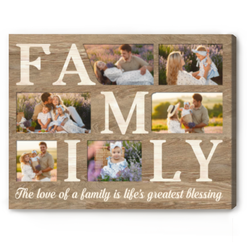 Family Picture Collage Print Personalized Family Gifts Gift For Mom And Dad