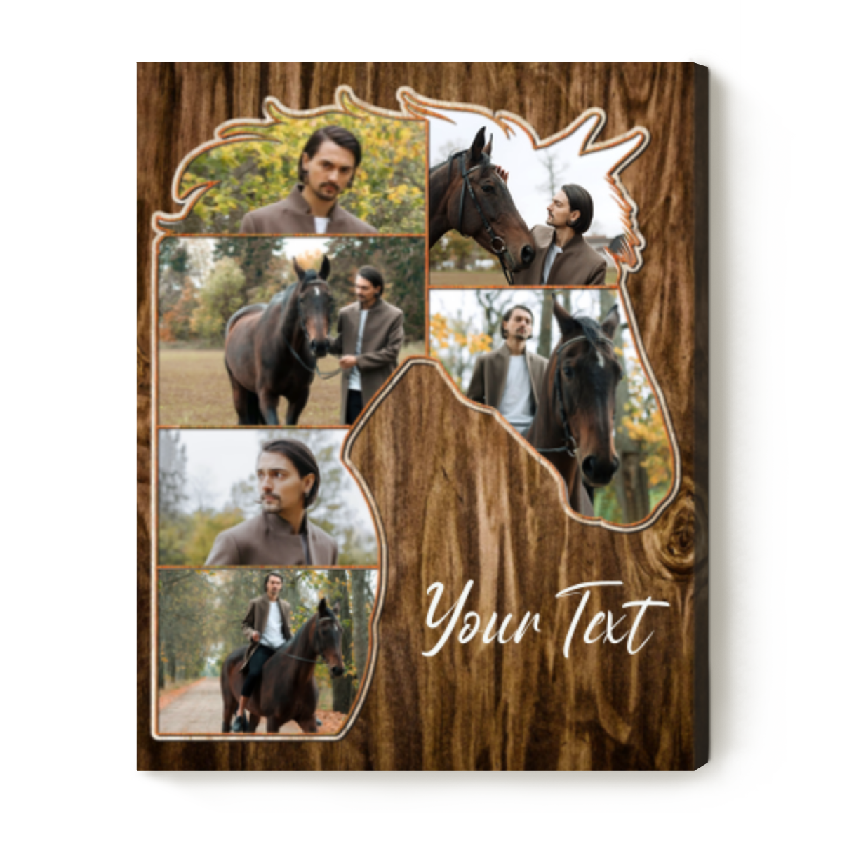 Horse Head Photo Collage Gift, Gifts For Horse Lover, Horse Gifts