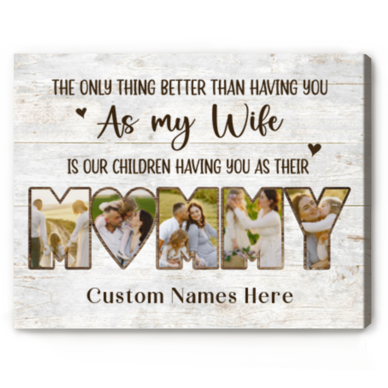mommy photo collage canvas mother's day gift for wife personalized gift for wife from husband