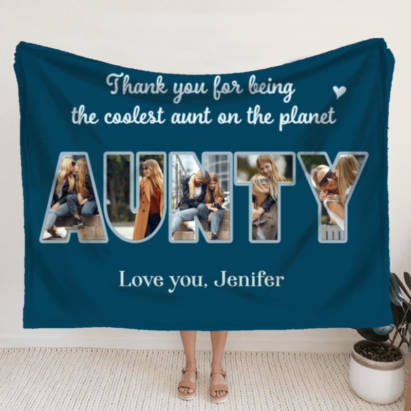 aunty picture collage blanket aunty mothers day gifts personalized birthday gift for aunt