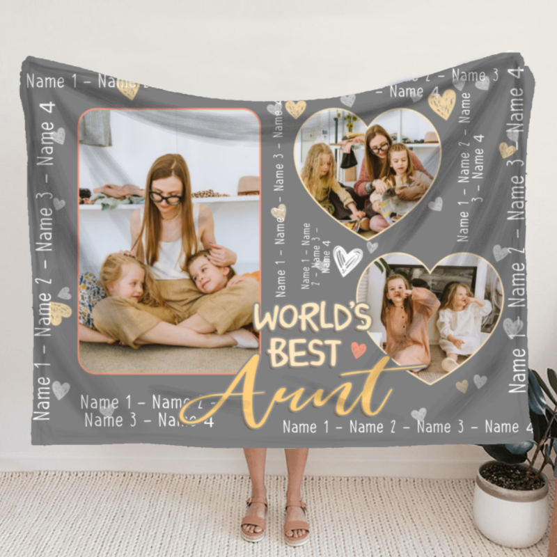 world's best aunt blanket mother's day gifts for aunts personalized photo aunt gifts