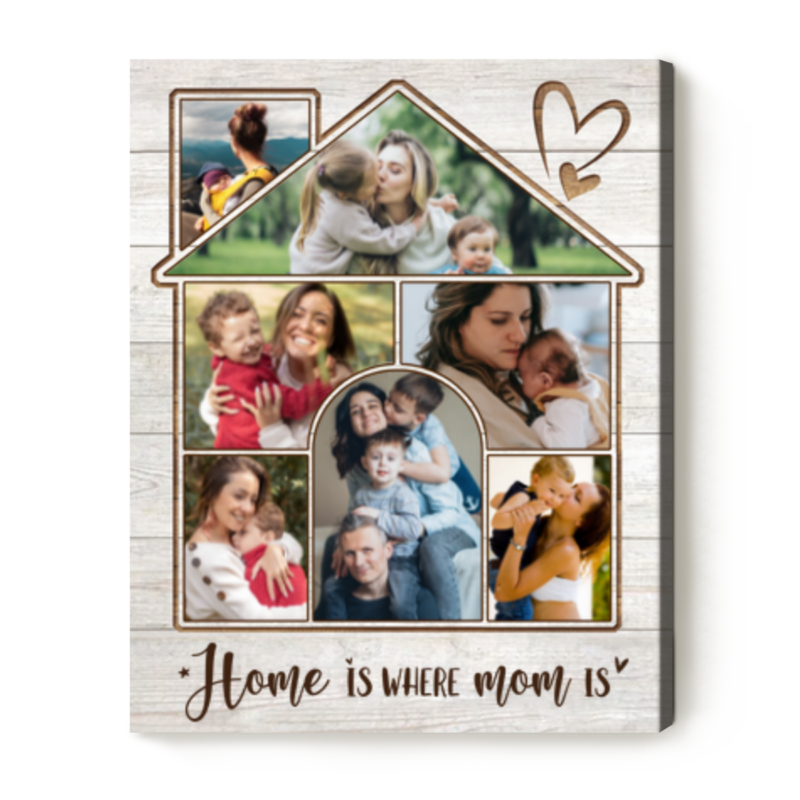 house collage gifts for mom customized mother's day gifts home is where mom is print