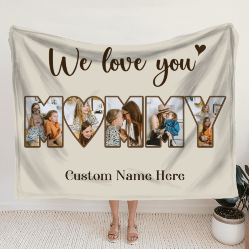 we love you mommy photo blanket mommy mothers day gift customized gifts for mom from children