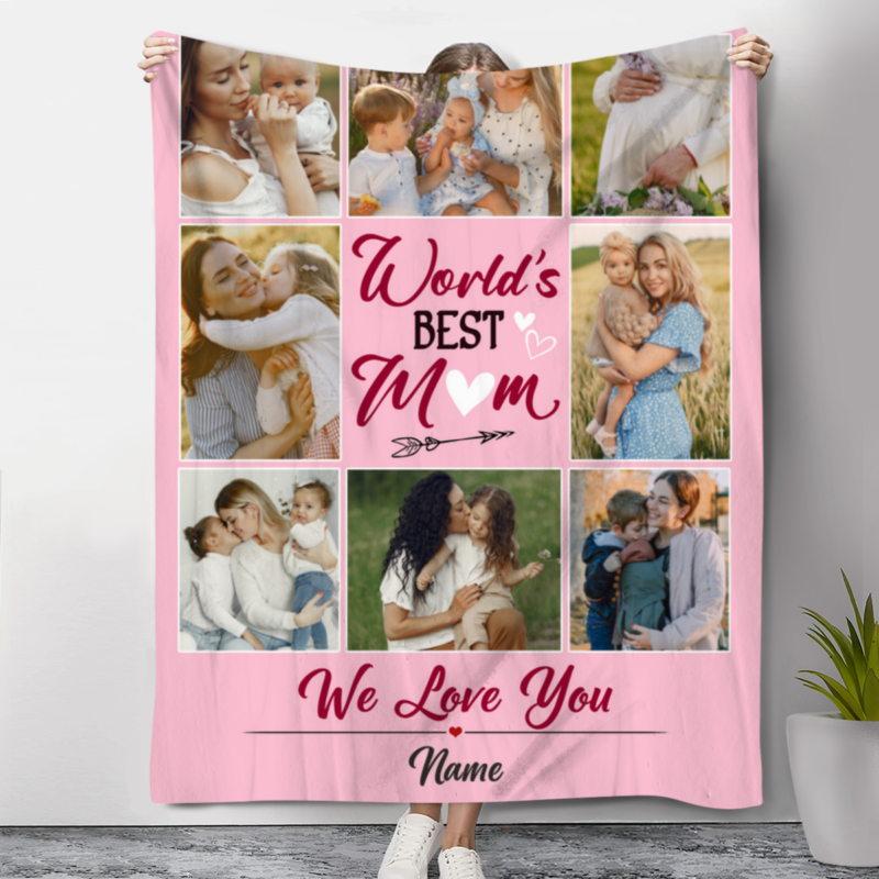 world's best mom photo blanket mother's day photo gift ideas personalized mom birthday gifts we love you