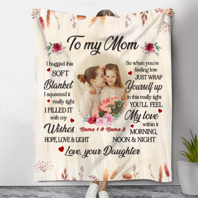 to my mom blanket customized mother's day blanket from daughter birthday gifts for mom from daughter