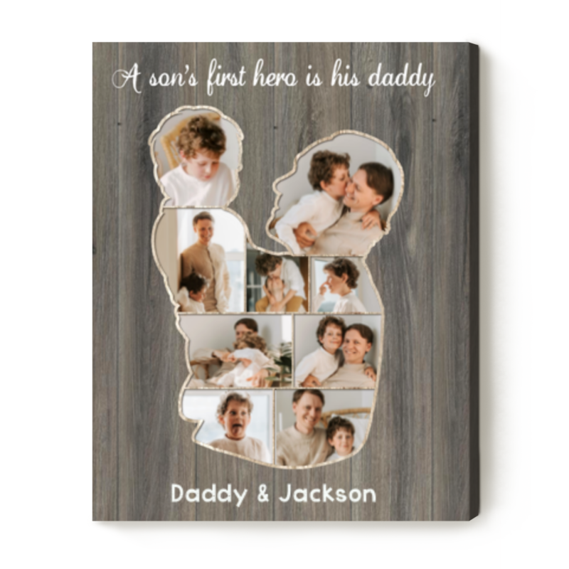 dad and son photo collage canvas fathers day gifts from son customized gifts from son to dad